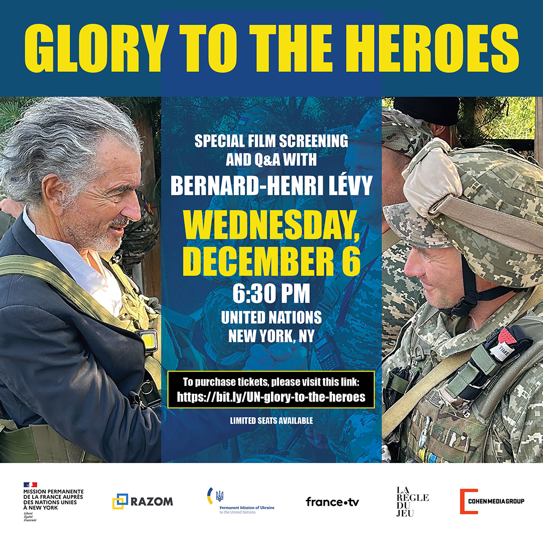 Movie screening : Glory to the Heroes by Bernard-Henri Lévy